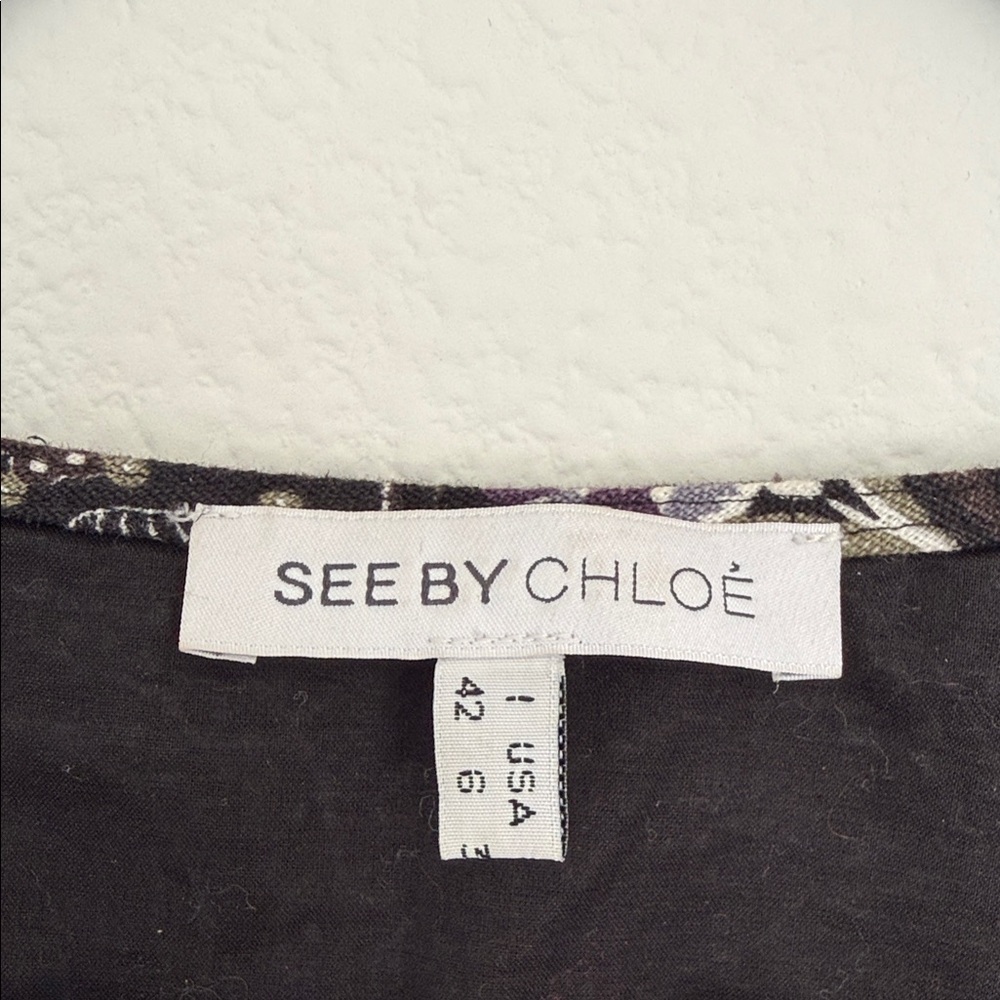 See By Chloe Black Tank with Green & Iridescent Sequin Embellishment - Picture 2 of 8